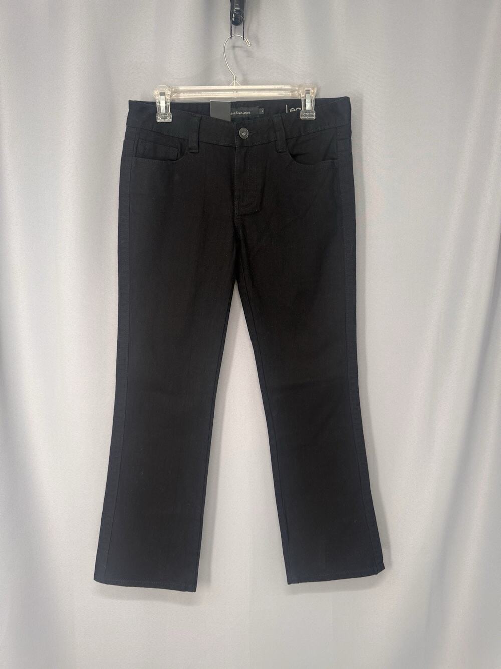 Calvin Klein Jeans Women Size 6X30 Black Lean Boot Flap Pockets Denim Western